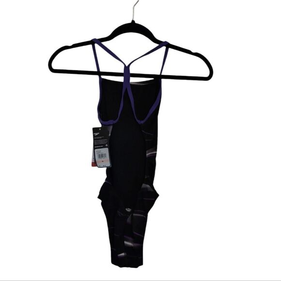 NWT Speedo Racing Swimsuit Girls Size 28 - Picture 2 of 11
